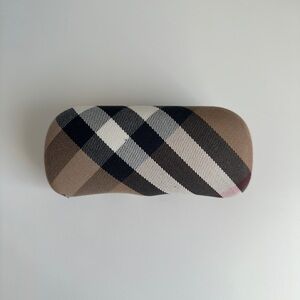 Burberry Checkered Glasses Case - Black, White, Tan